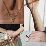 Everjoy 18+ Designs Inspirational Christian Quotes Bible Verses Temporary Tattoos About Love - 2 Sheets Powerful Scripts for Women and Men