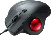 Wired Ergonomic Trackball Mouse Optical Vertical Rollerball Mice Silent Butto...