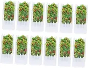 12pcs White Planter Vertical Plastic Flower Bed