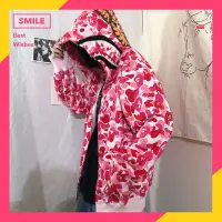 在飛比找蝦皮購物優惠-夾克 Shark bape hoodie 情侶男女帶拉鍊中性