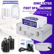 Ionic Ion Detox Foot Bath Machine Aqua Cell Tub Spa Chi Cleanse with 100 Liner