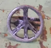 Vintage Silver Tone Peace Sign Ring Adjustable Size NOS 1960s-1970s