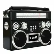 SuperSonic SC-1097 Portable AM/FM/SW Radio With Bluetooth And Built-In Black New