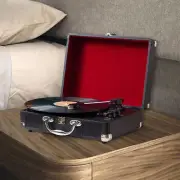 Portable Retro Vinyl Record Player Bluetooth Audio Gramophone Wireless CD Player