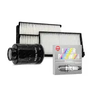 NGK Platinum Spark Plugs & NTK Filter Service Kit for VW Golf MK6 Dust Insert