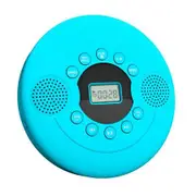 Portable Bluetooth CD Player with Headphones Discman Walkman CD Player Rechargeable with Dual Stereo Speakers,MP3 USB(Blue)