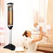 Space Heater, Patio Heater Outdoor Electric Infrared Heater, Waterproof, Instant Warm, Standing Heater for Indoor/Outdoor Little Surprise
