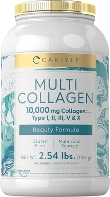Multi Collagen Powder 40oz | 10000 mg | Type 1, 2, 3, 5 & 10 | by Carlyle