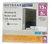 Netgear Wireless-N Router And USB Adapter Kit New WNB2100