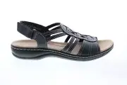 Clarks Women's Leisa Janna Sandal Black Leather 26147655