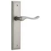 Stirling Lever Stepped Backplate Satin Nickel