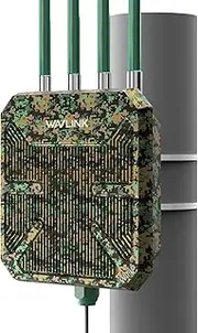 WAVLINK AX3000 WiFi6 Outdoor Access Point/Mesh Extender,Dual Band Long Range Outdoor WiFi Mesh Router with PoE/4x8dBi High-gain Antennas/IP67 Weatherproof Enclosure/Signal Booster Amplifier-Camouflage