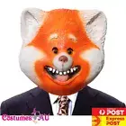 Adult Turning Red Mask Mei Panda Latex Masks Helmet Mens Halloween Costume Prop