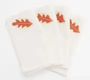 Set Of 8 Temp-tations Embroidered Seasonal Harvest Fall Leaves Napkins Placemats