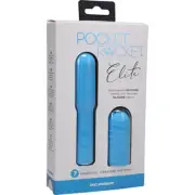 Doc Johnson Elite Rechargeable Pocket Rocket (Model RPE-100) - Sky Blue - Clitor