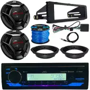 JVC KD-T92MBS 1 DIN CD Receiver, 2x 6.5" Speaker/Adapter, Dash Kit, Wire,Antenna