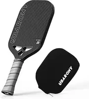 Pickleball Paddles, Carbon Fiber Pickleball Paddle with Aero Throat & Textured Grit Surface, Enhance Pickleball Paddle for Power and Control, Thermoformed Pickle Ball Racket with 19MM Honeycomb Core