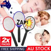 2x Bug Electric Swatter Racket Mosquito Fly Swatter Insect Killer Handheld OZ