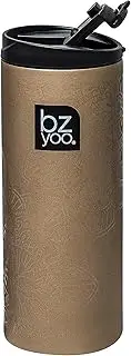 [bzyoo] Brew 18/8 Stainless Vacuum Drinking BPA-Free Coffee Mug Water Thermal Bottle with Leak Proof Design for Hike Camping Holiday Christmas New Year Gifts