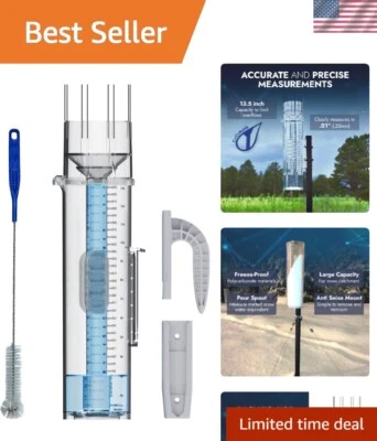 Tropo Rain Gauge & Snow Gauge - Freeze-Proof All Weather Gauge for Extended O...