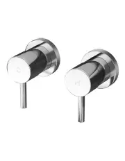 [Cefito] Basin Wall Round Brass Faucet Shower Bathtub Twin Tap in Chrome