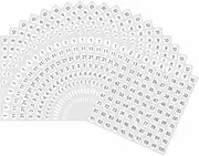 Hybsk 2000Pcs Number Stickers 1-100 Round Labels Stickers for Inventory Storage Organizing,Office, School,Toolbox, Locker - 20 Sheets (White,0.4 inch) ﻿