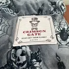 HALLOWEEN THROW SKULLS JACK O LANTERNS SPIDERS & WEBS SPOOKY GRAY COLORED NEW