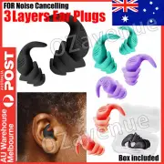 Rhino Horn Ear Plugs Reusable Soft Silicone Three Layers Design Sleeping Snoring