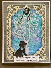 SYMPATHY "No longer by your side.." - DOG - handmade card by DEE