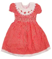 Girls Dress Christmas Dress Flower Girl Wedding Party Kids Smocked Dress