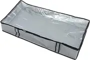 Ciieeo Blanket Storage Bag Nonwoven Quilt Organizer 100x50x18cm Grey Bed Sheet Storage Moving Container