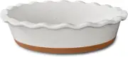 Mora Ceramic Deep Fluted Pie Dish for Baking - 9 Inch Porcelain Pie Plate for Ap