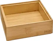 [Lurch] 10776 Organiser System Box Insert for Drawers and Storage Box Bamboo 14 x 14 cm