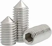 200pcs M3/ M4/ M5/ M6 Hex Hexagon Socket Set Screw Cone Cup Point Grub Screws A2 304 Stainless Steel Set Screw Bolt DIN914(6mm,M6)