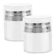 2PCS Refillable Airless Pump Bottles Empty Cream Jar Airless Pump Cream Jar