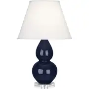 Robert Abbey Small Double Gourd Accent Lamp, Midnight Blue/Lucite/Pearl - MB13X