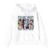 2024 New Taylor Swift The Eras Tour Taylor Surrounding Printed Hoodie Autumn And Winter Casual Boys And Girls Loose Sweatshirt - White 4 150cm