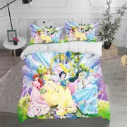 c279 Princess Series Bedding Full Set 3-Piece Set 1 Quilt Cover Suitable For Children And Adults 100% Polyester Duvet Cover Home ee279