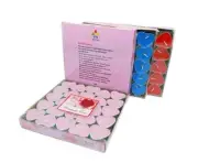 Assorted Colors Heart Tea Light Candles 200 Pack in 4 200PCS Heart 4 Colors