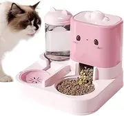 Automatic Cat Feeder - Water Dispenser with Pet Food Bowl | Cat Food Dispenser Large Capacity Feeder for Pets, Dogs, Puppies, Kittens, Rabbits