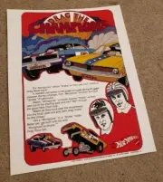 Hot Wheels Drag Race Ad Poster Reproduction Mongoose Snake 8 1/2" X 11"