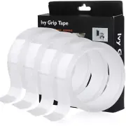 4 Roll Double Sided Adhesive Heavy Duty Invisible Mounting Nano Tape Transparent
