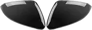 Replacement Covers 2 Pieces For Golf 7 Mk7 7.5 Gtd R Gti T&ouran L E-Golf Side Wing Mirror Cover Caps Bright Black Rearview Mirror Case Cover