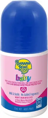 Baby Sunscreen Roll on Lotion SPF50+ 75Ml, UVA/UVB, Mild & Gentle, Fragrance-Fre