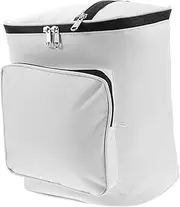 GANAZONO Motorcycle Handlebar Bag Storage Accessory for Helmets Essentials Spacious Front Fork Tool Bag for Electric Scooters Bikes Practical Convenient Design White