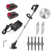 Cordless 24V Electric Weed Eater & Edger – 3 Blade Types, 2 Batteries NEW