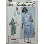 Simplicity 9113 Sewing Pattern Top Skirt Pants Size 6 8 Petite