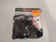 Shock Doctor Compression Shorts with Protective Cup Black Youth Large Red NEW