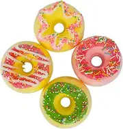 BELLIFFY Doughnut Shape Spa Salt Balls Bathing Bubble Balls for Relaxation 100g 4pcs Set Sea Shower Bath Assorted