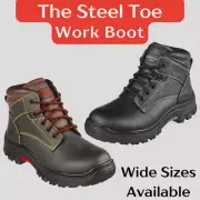 Men's Burgin-Tarlac Industrial Boot, Steel Toe Slip-Resistant, Leather Work Boot